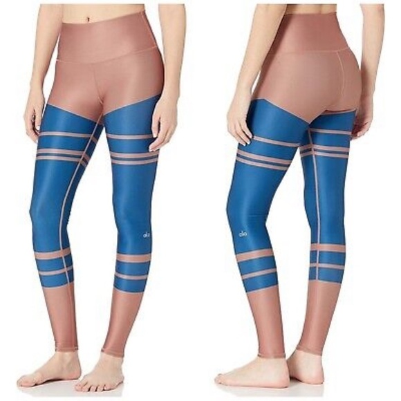 Alo yoga Women's High Waist Tech Lift Airbrush Legging Rosewater Marathon Sz M - Picture 1 of 11